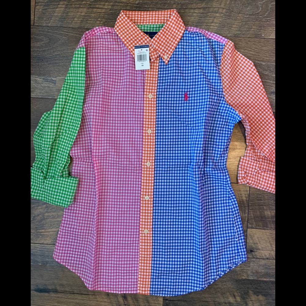 NWT Ralph Lauren button down, Size 10
